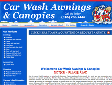 Tablet Screenshot of carwashcanopies.com
